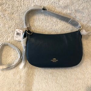 NWT Coach handbag with shoulder strap, Coach Peacock (dark teal)